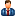 Hot Business Man Blue Icon 16x16 png